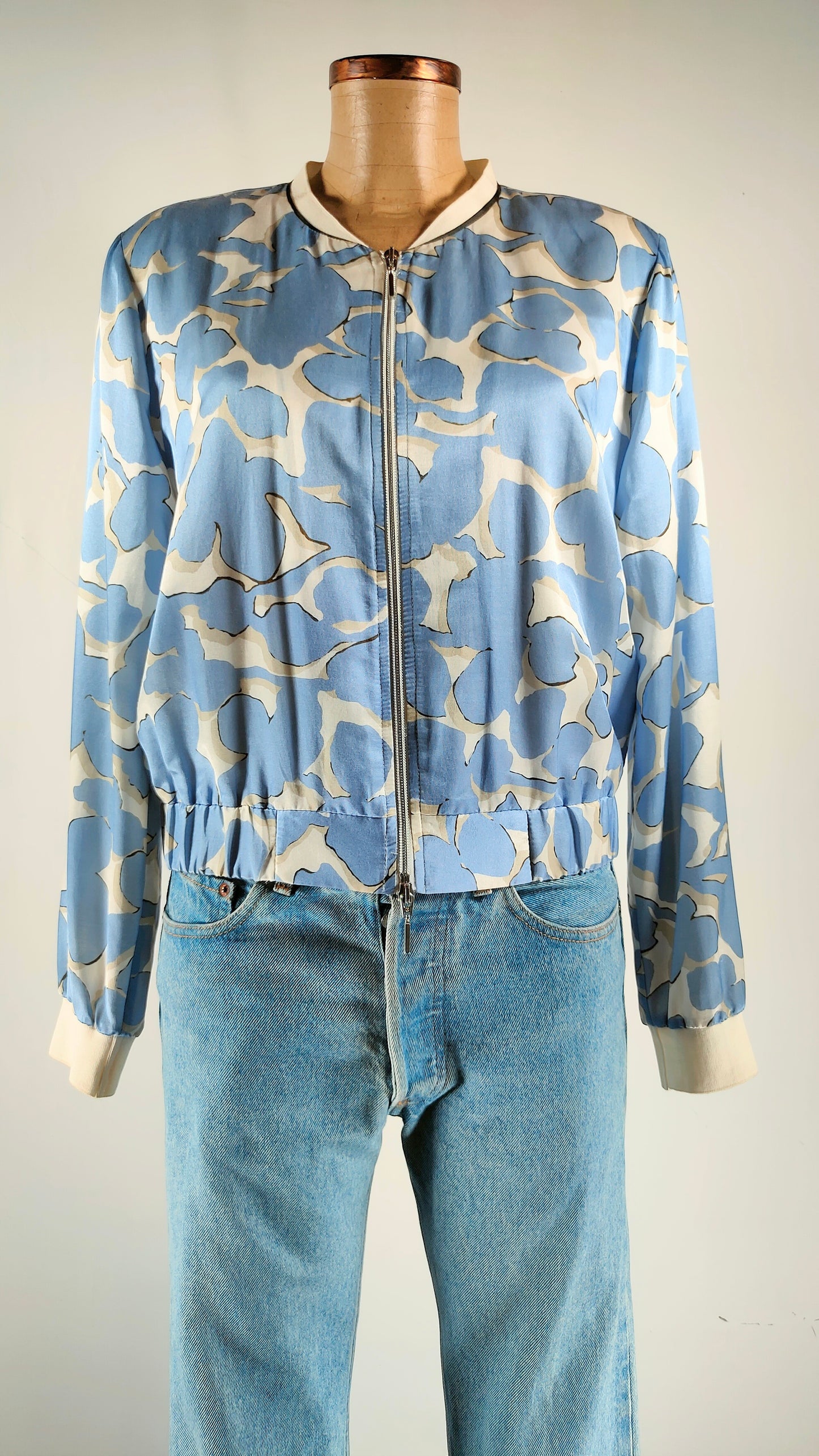 Chaqueta estampada de seda Louis Mia