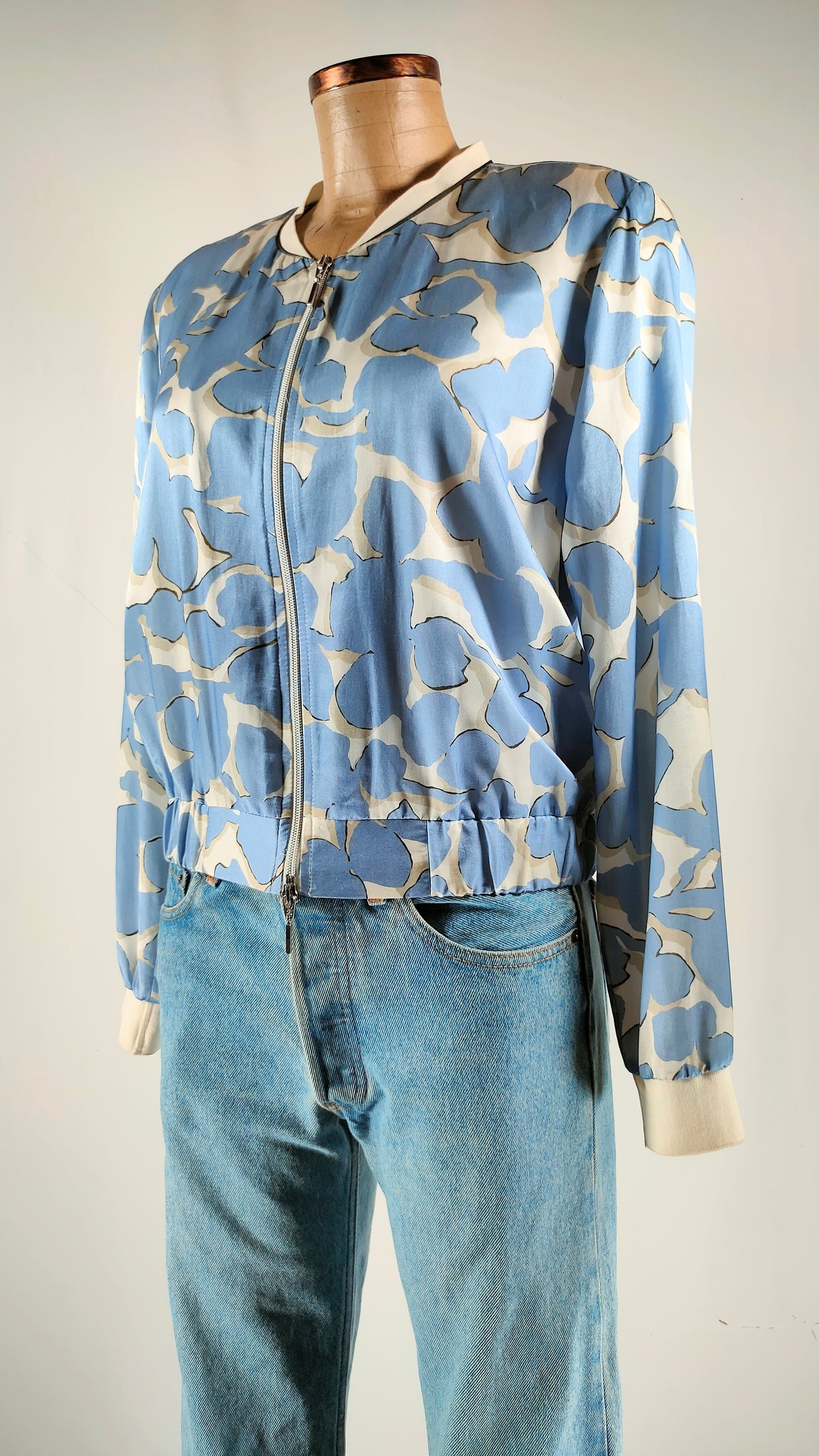Chaqueta estampada de seda Louis Mia