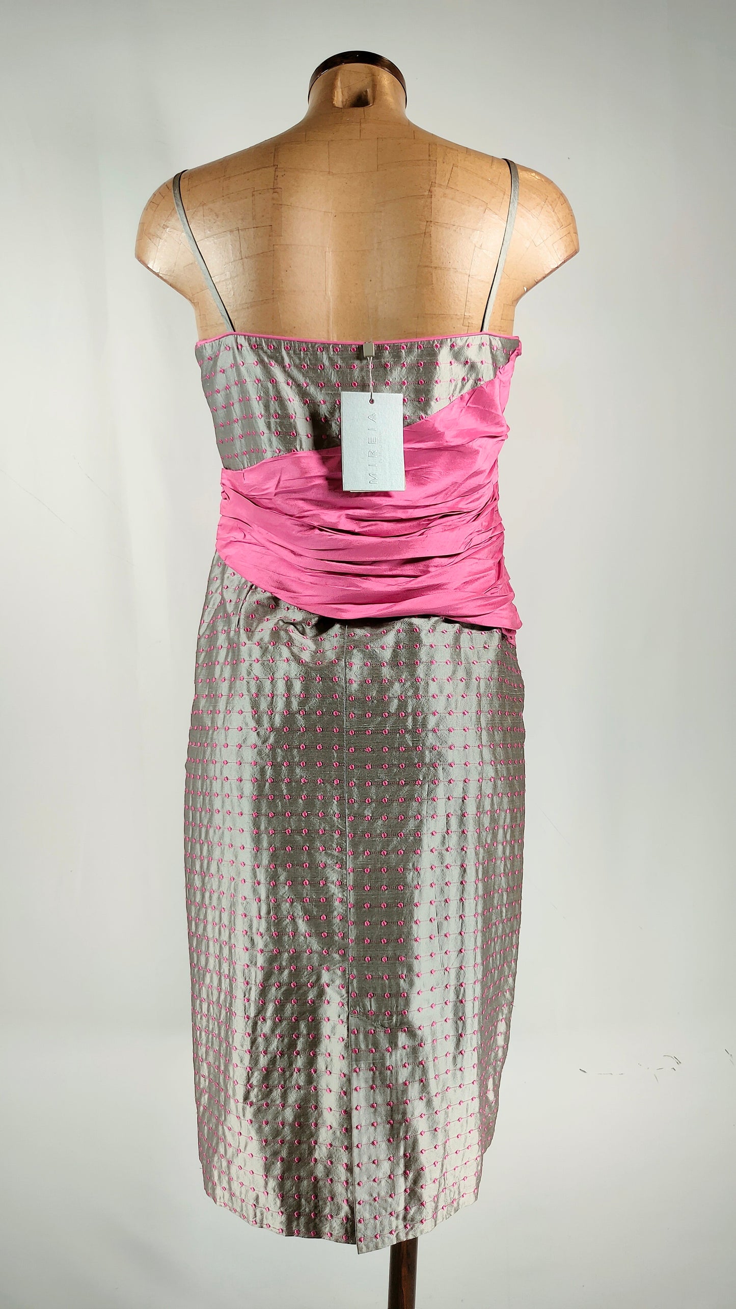 Vestido gris perla Mireia Bisbe