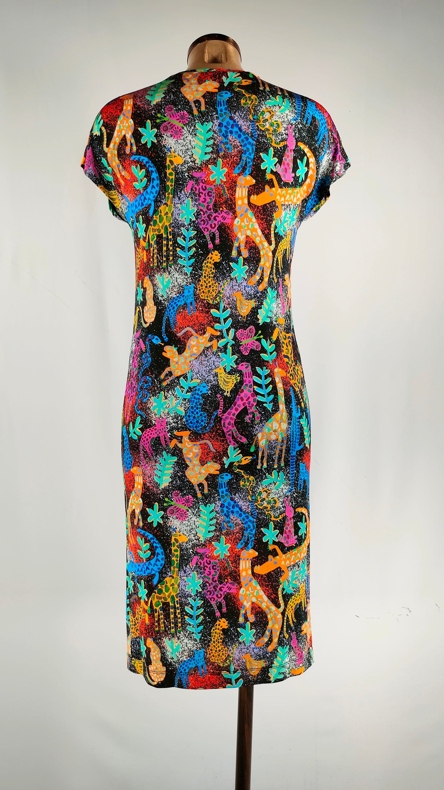 Vestido multicolor estampado animales