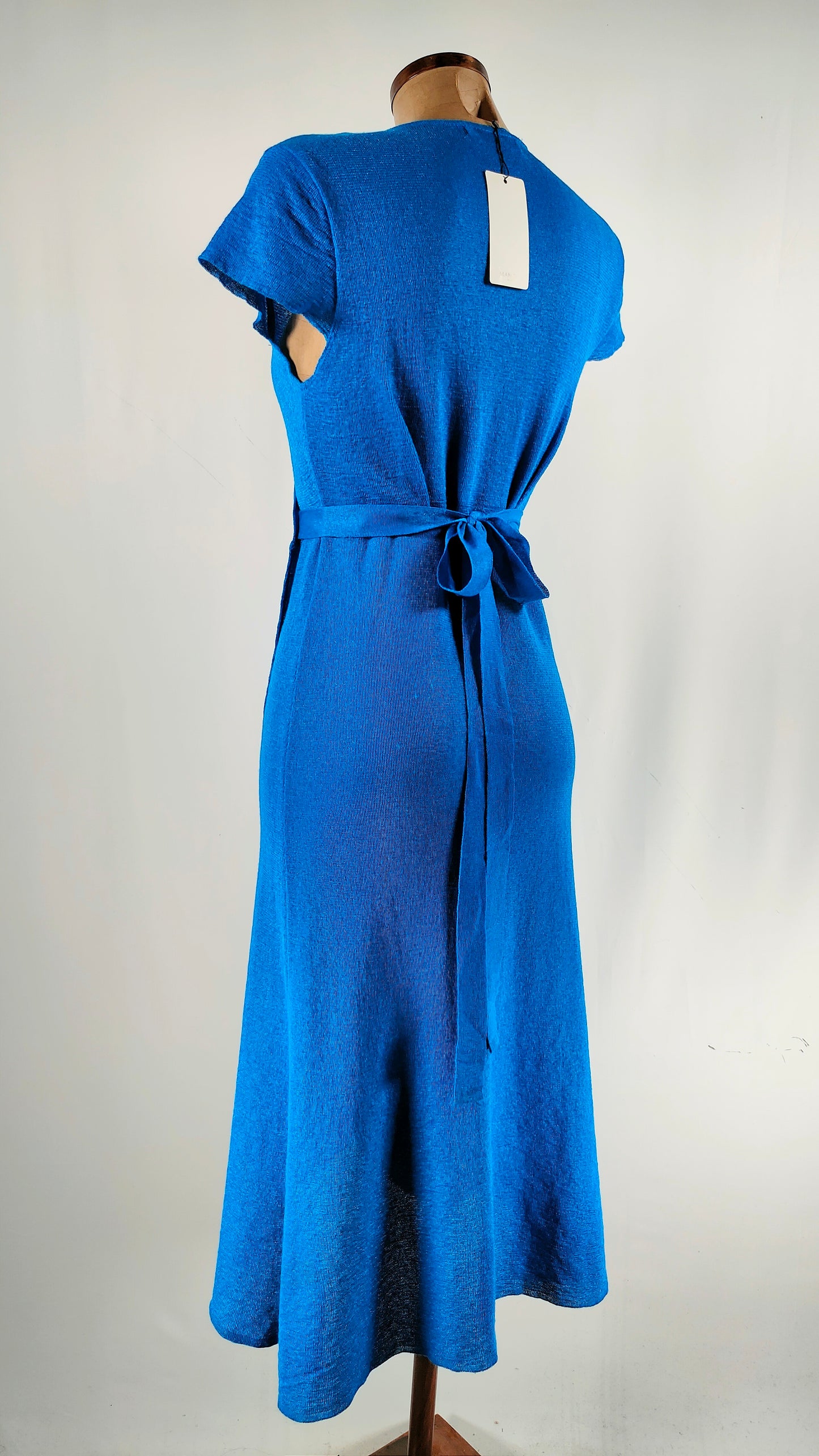 Vestido azul con brillos Mango