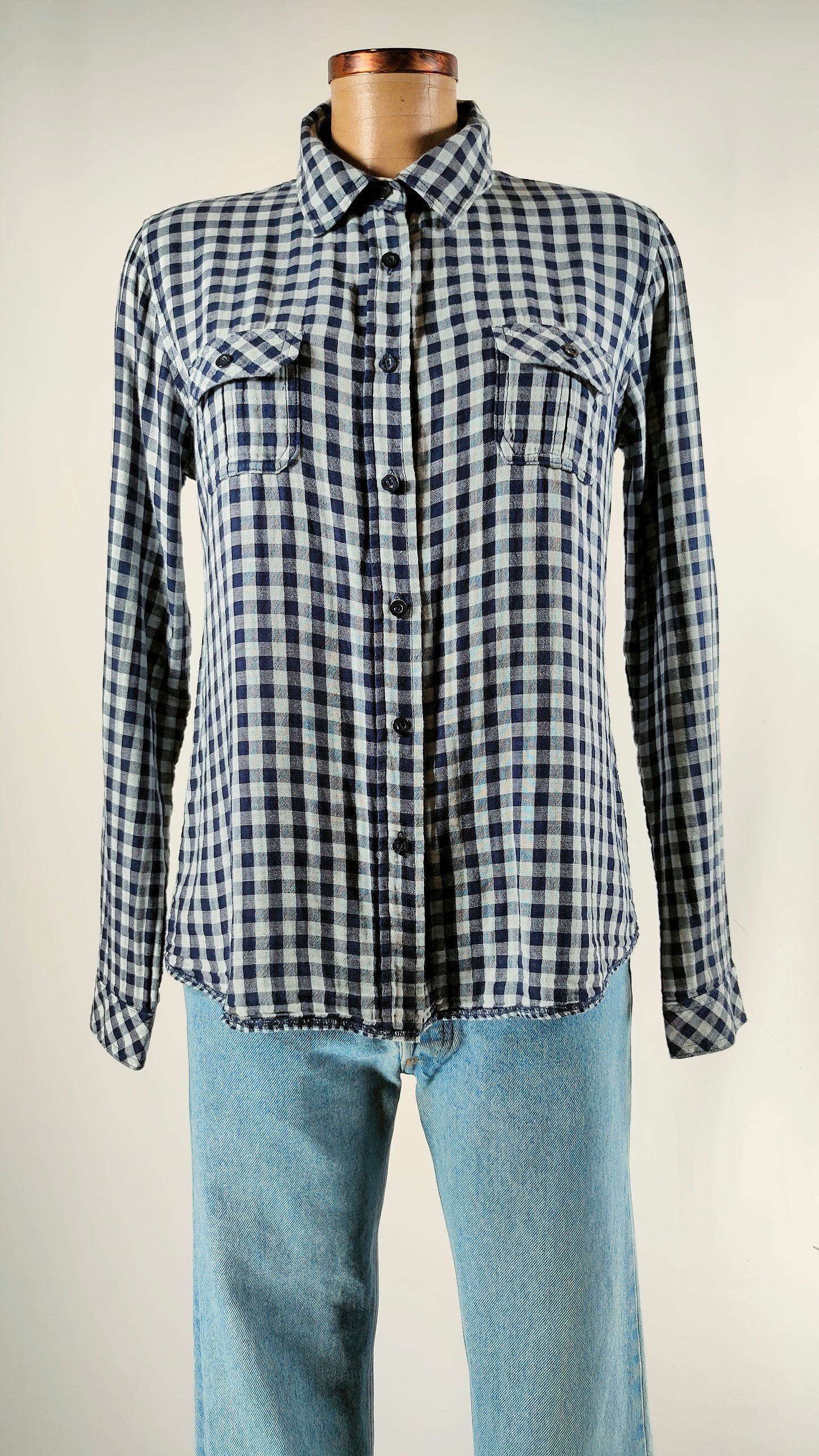 Camisa de cuadros azules AD