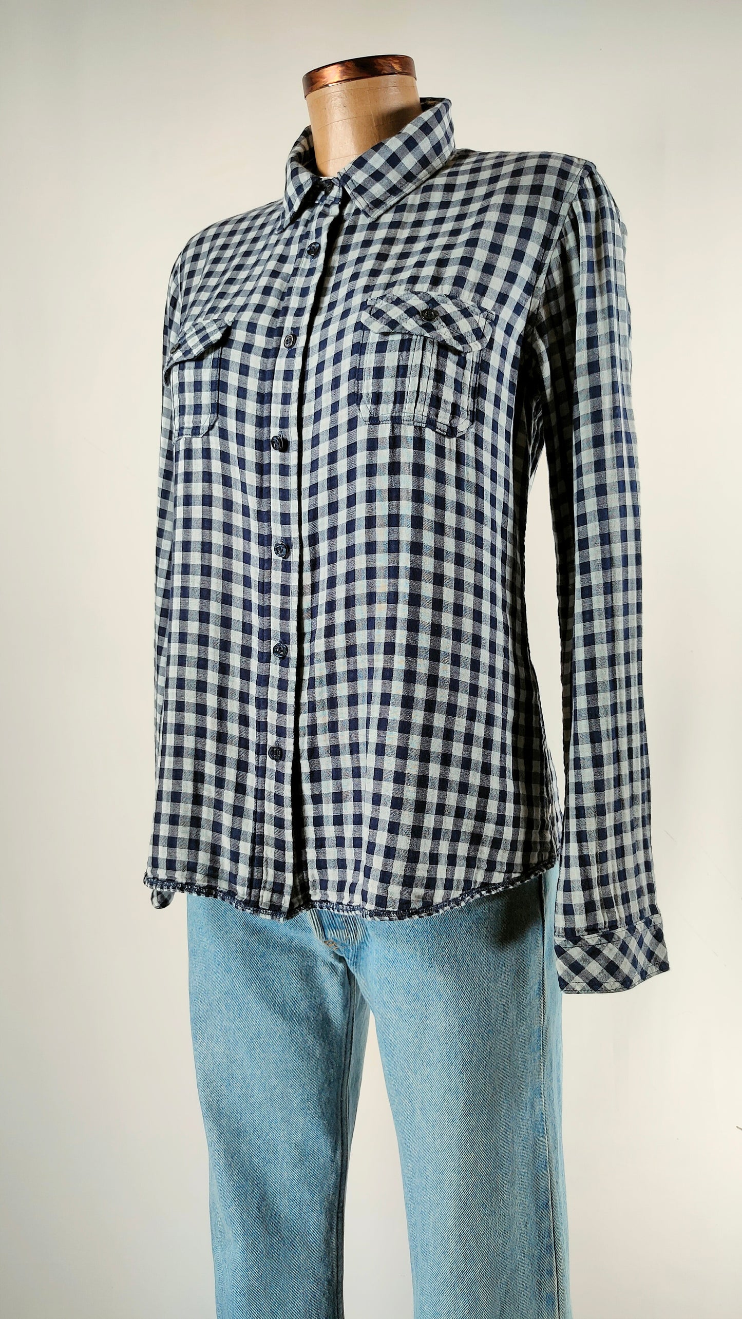 Camisa de cuadros azules AD