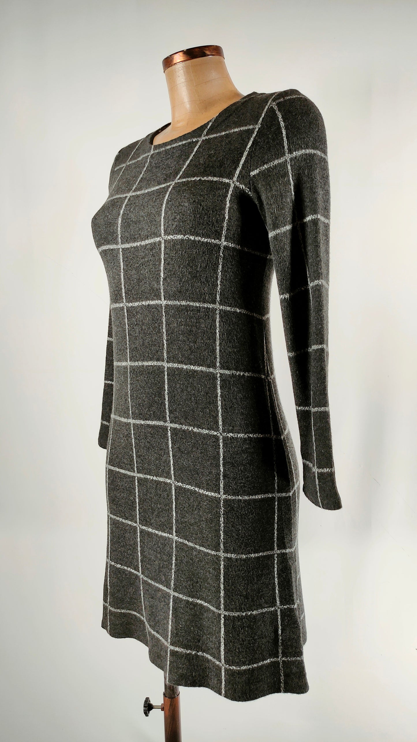 Vestido de cuadros gris Guitare