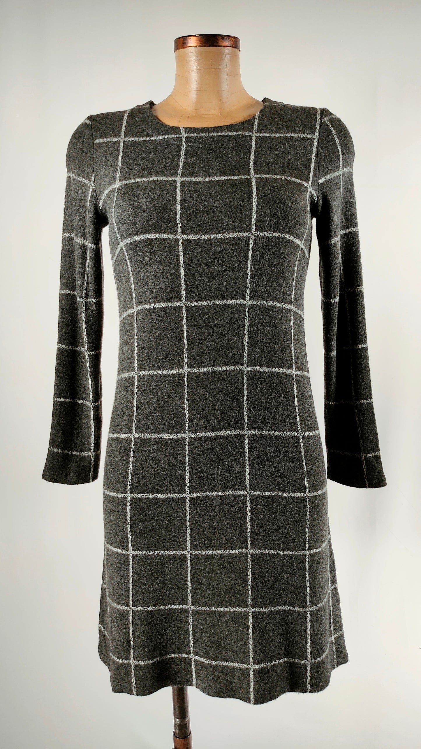 Vestido de cuadros gris Guitare