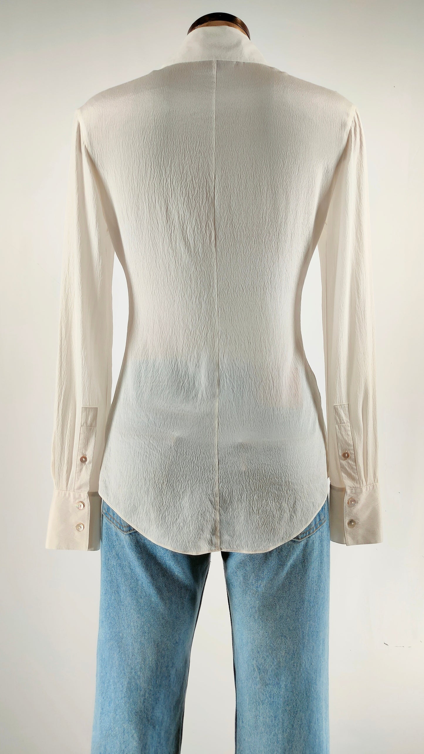 Camisa de seda blanca Massimo Dutti