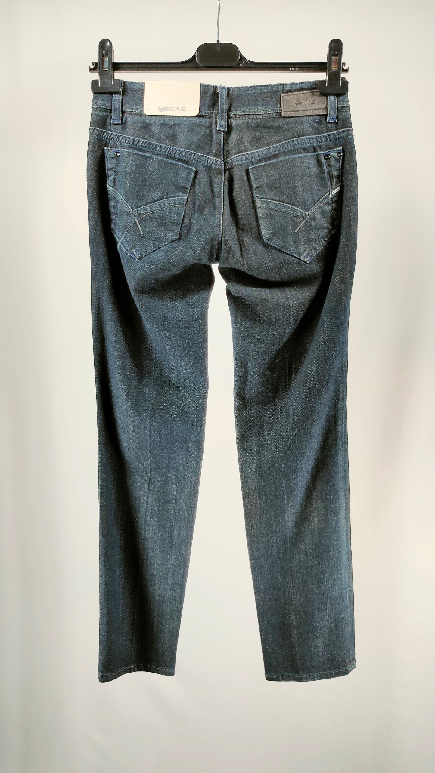 Jeans Gas Tiro Bajo Azul Oscuro