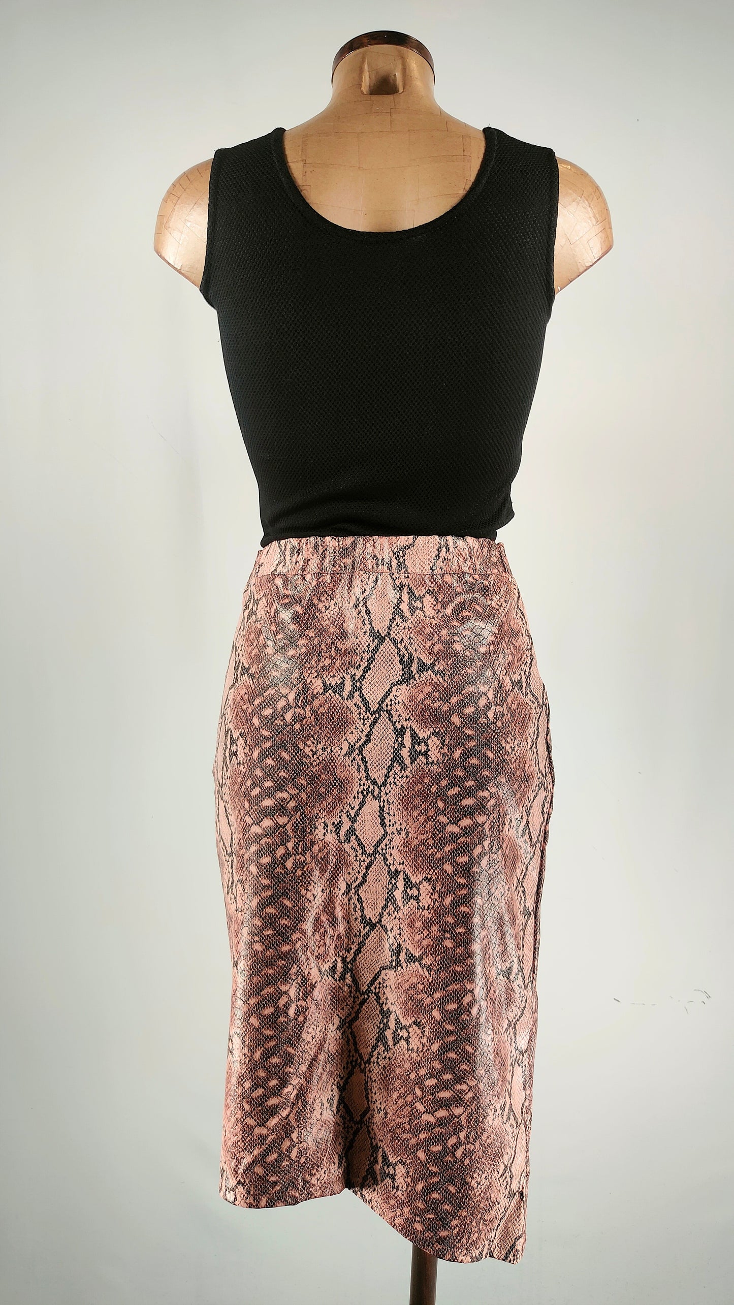 Falda snake print Fluffy White