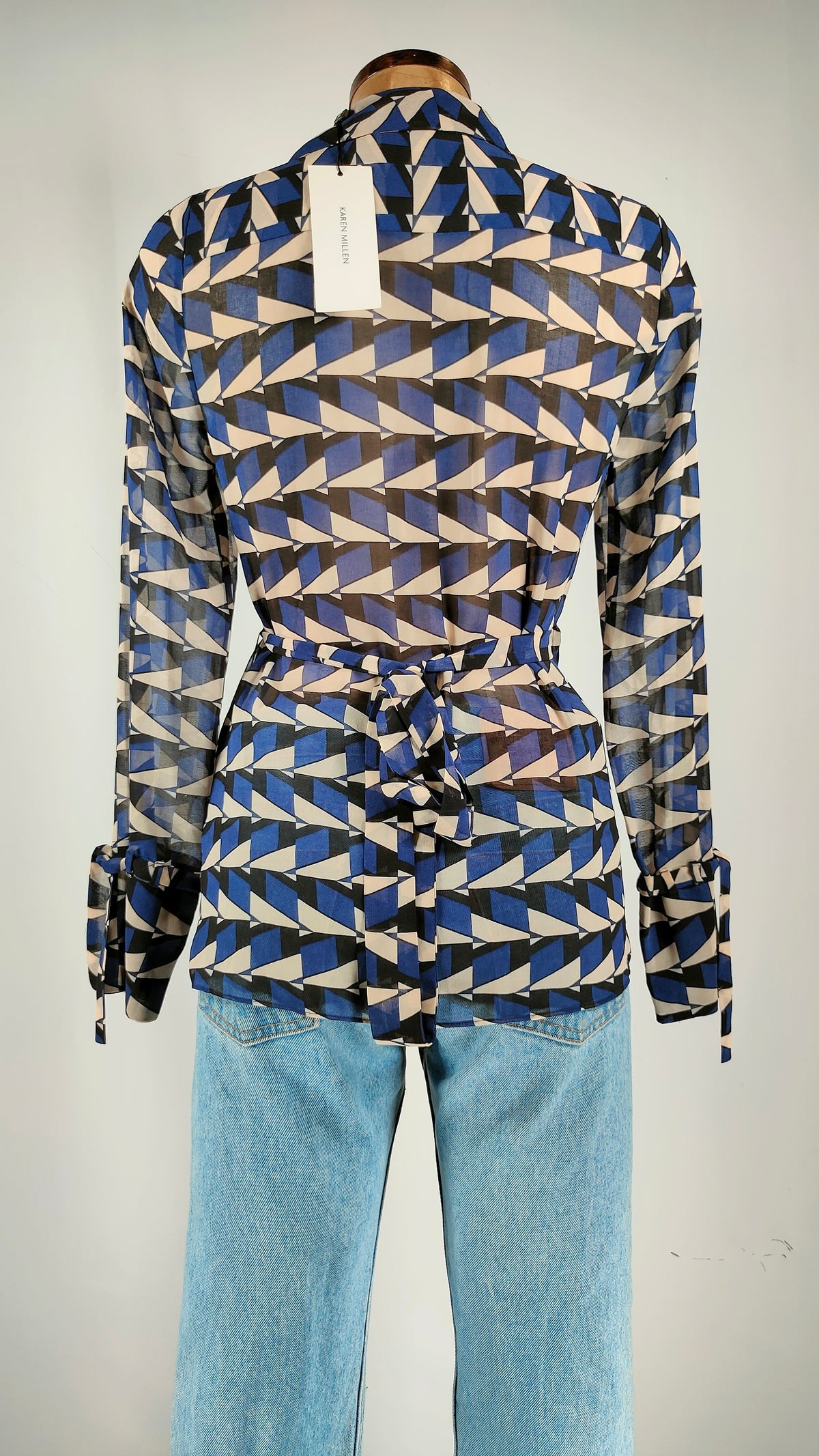 Camisa estampado con azul Karen Millen