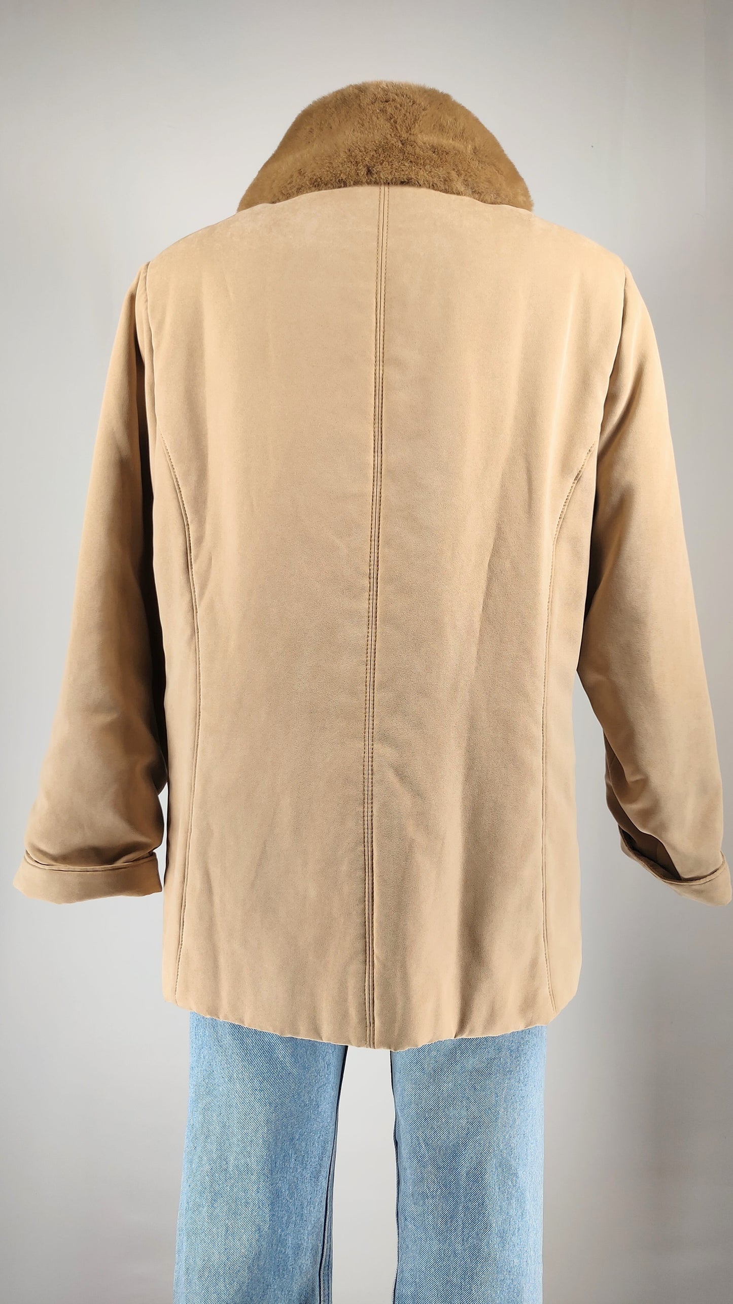 Chaqueta vintage efecto piel girada