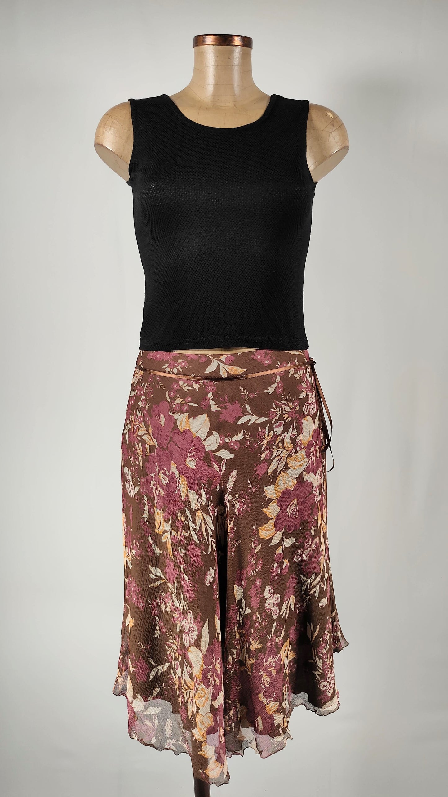 Falda de seda Massimo Dutti