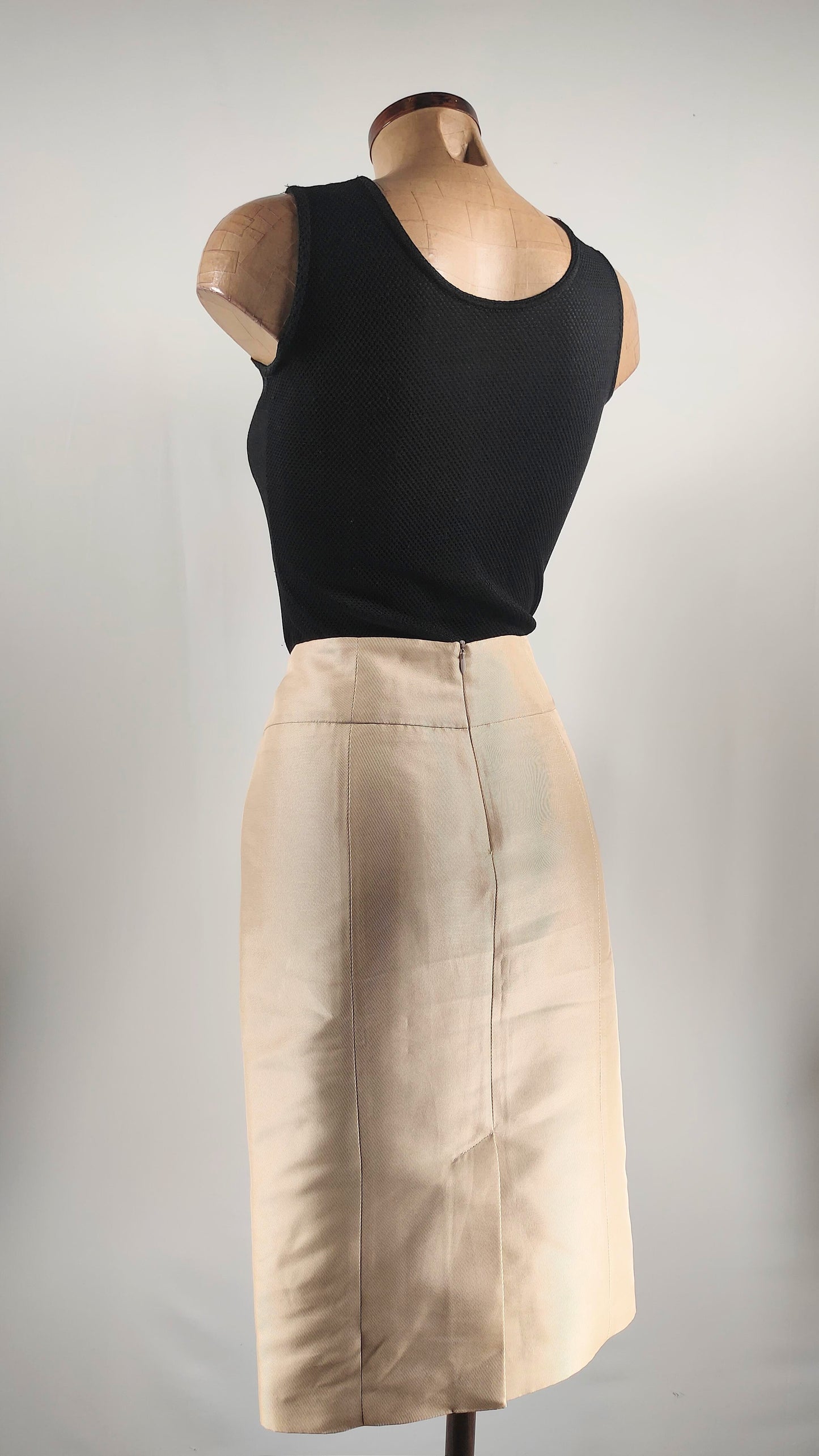 Falda de tubo beige Caramelo