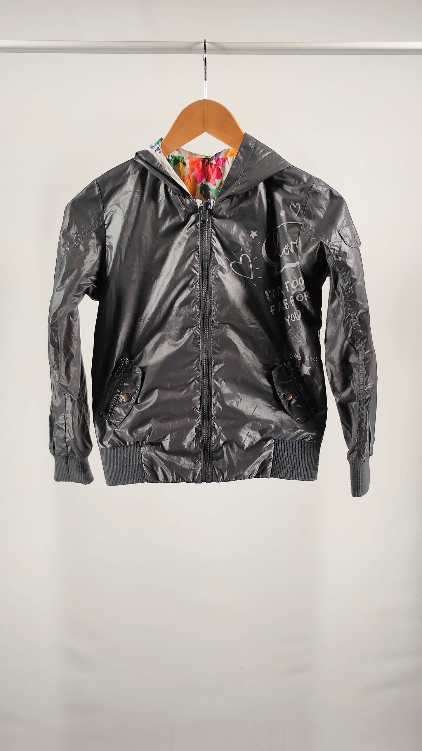 Cazadora reversible gris/multicolor