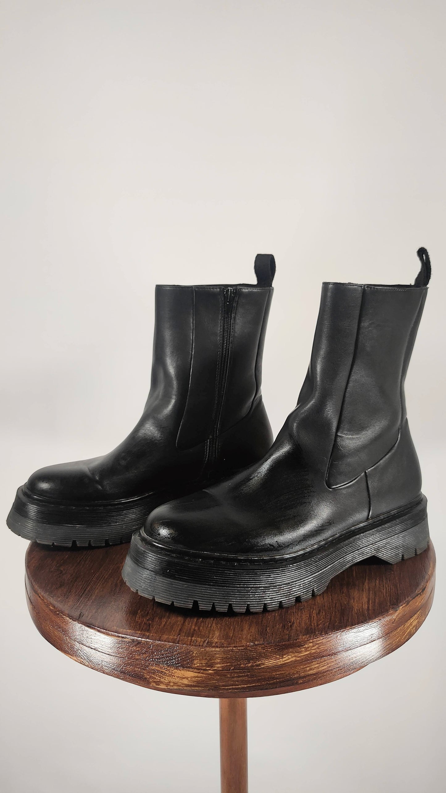 Botines negros con plataforma