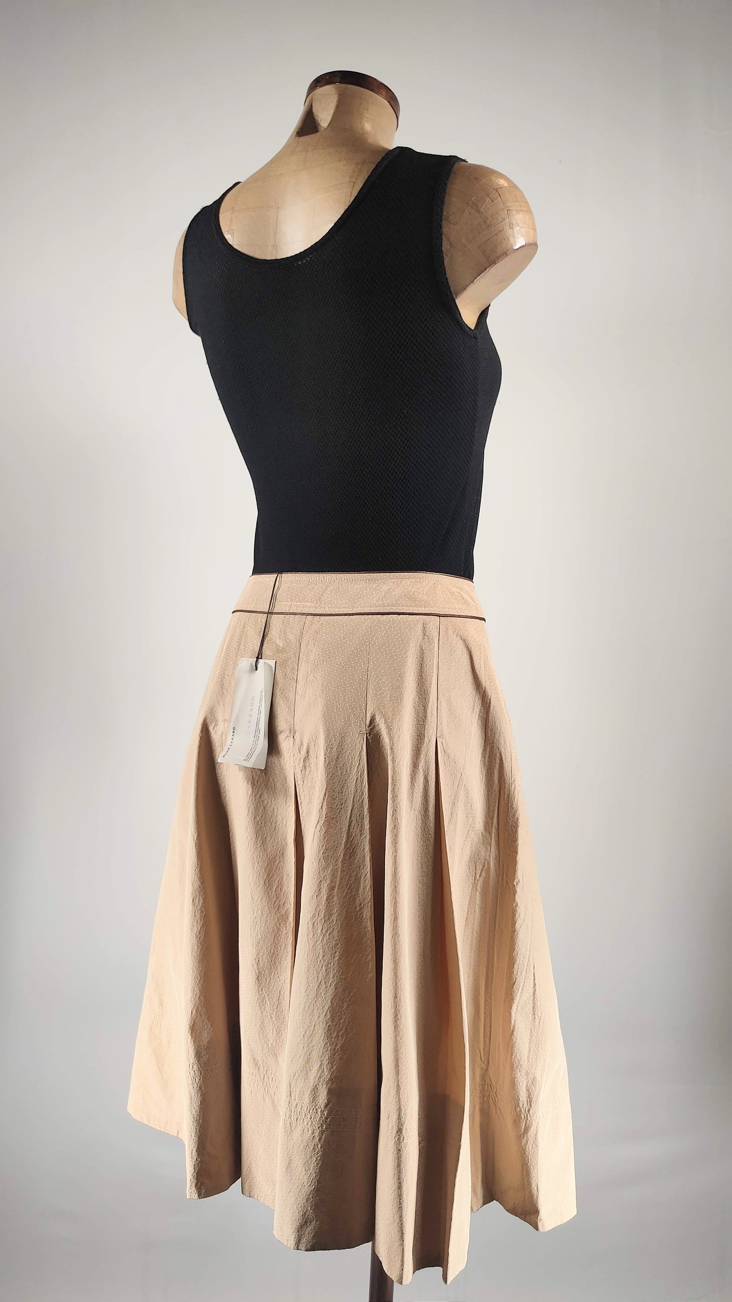 Falda midi de seda René Lezard