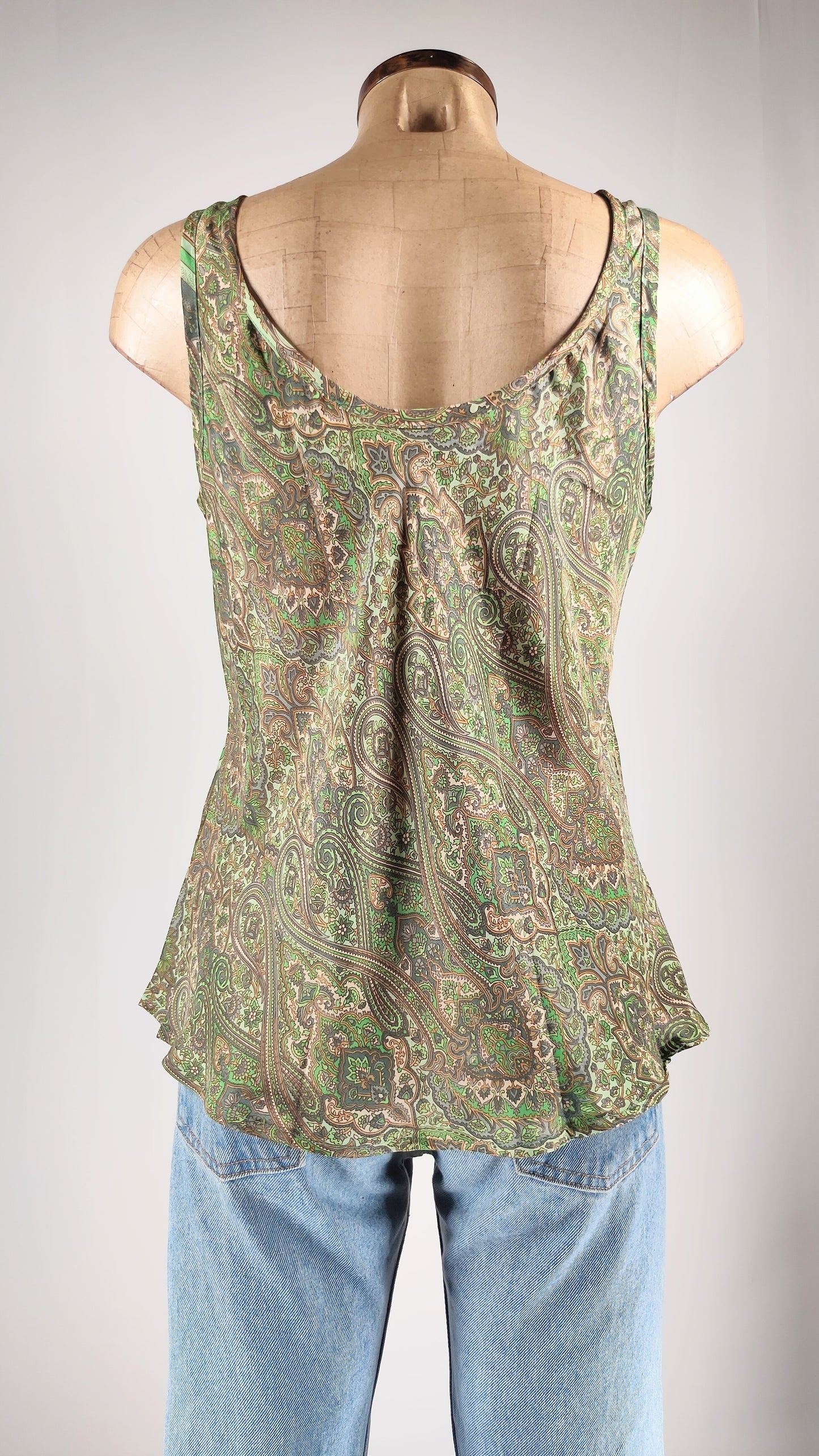 Top de seda con estampado