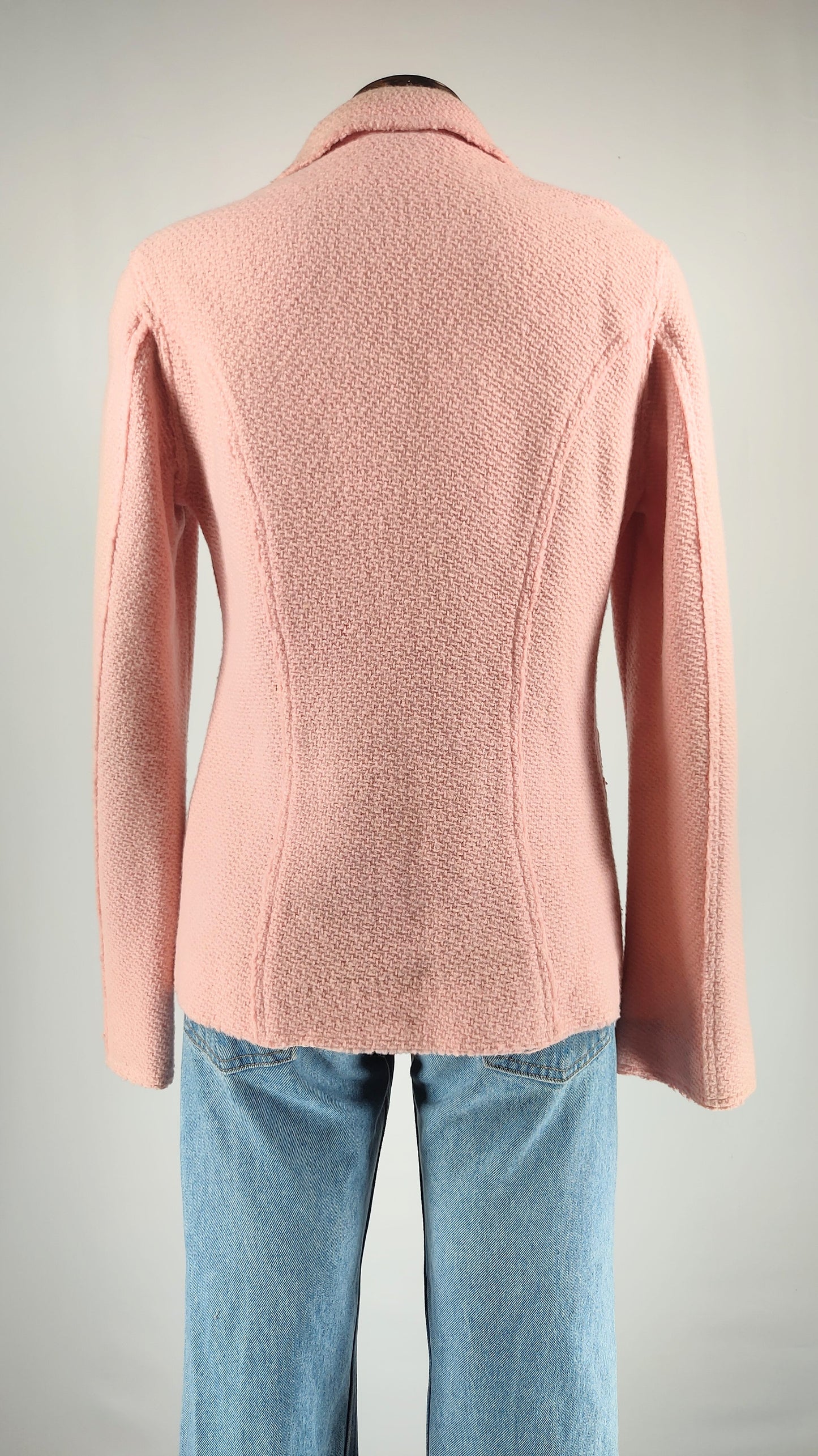Chaqueta rosa con cierre a presión