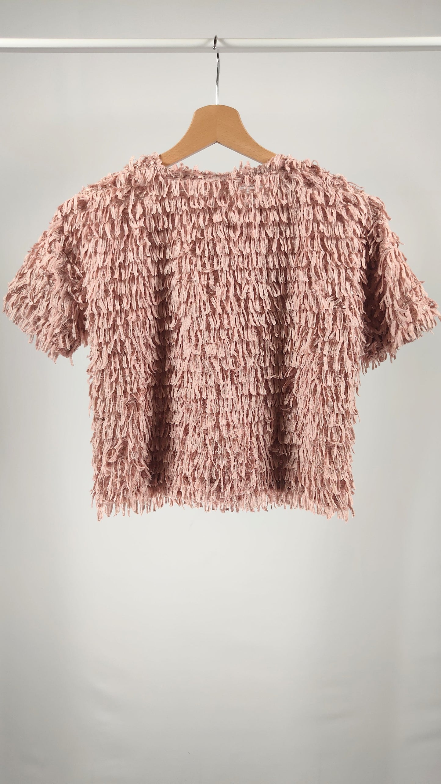 Jersey de flecos rosa