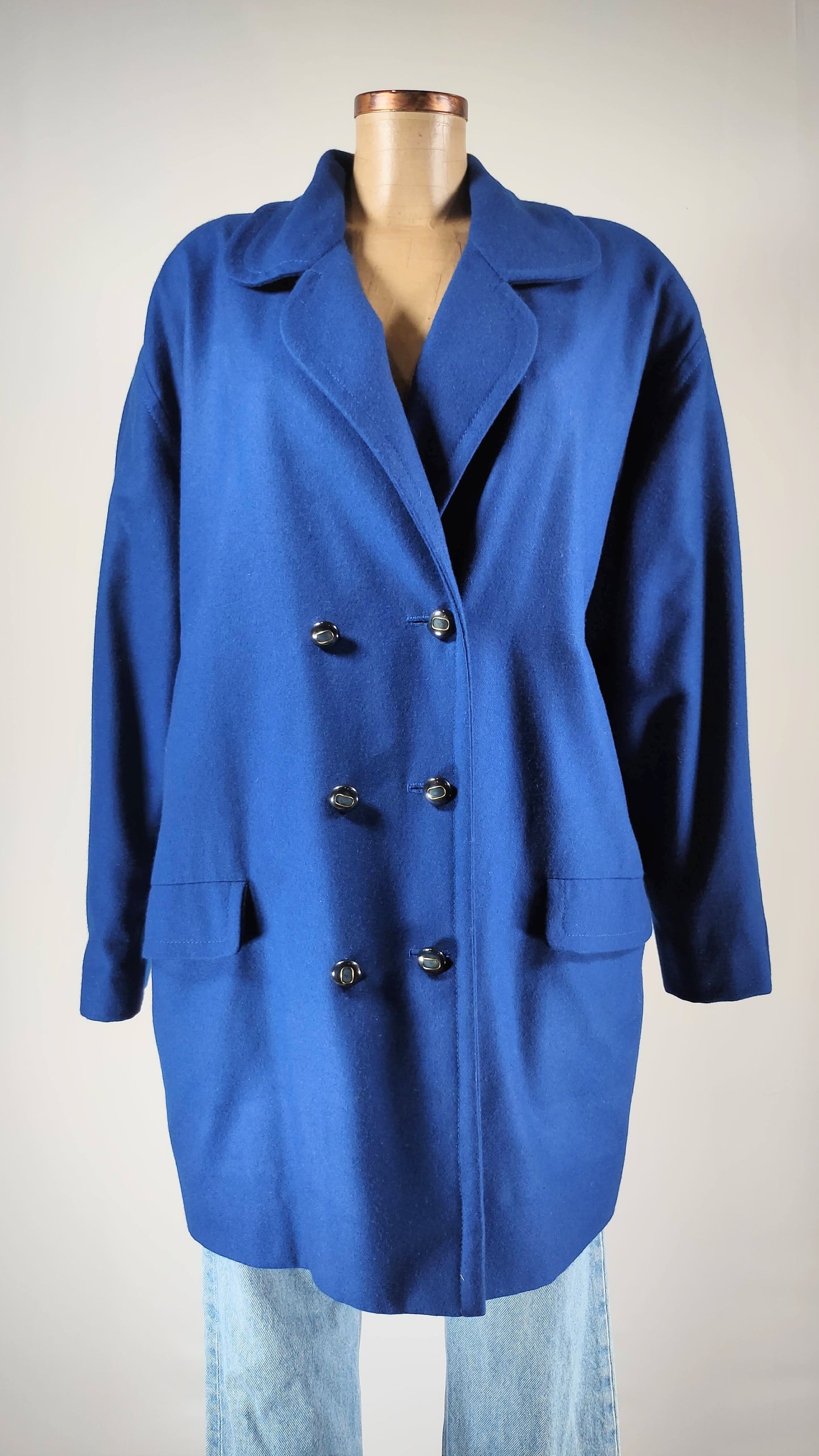 Abrigo oversize vintage azul