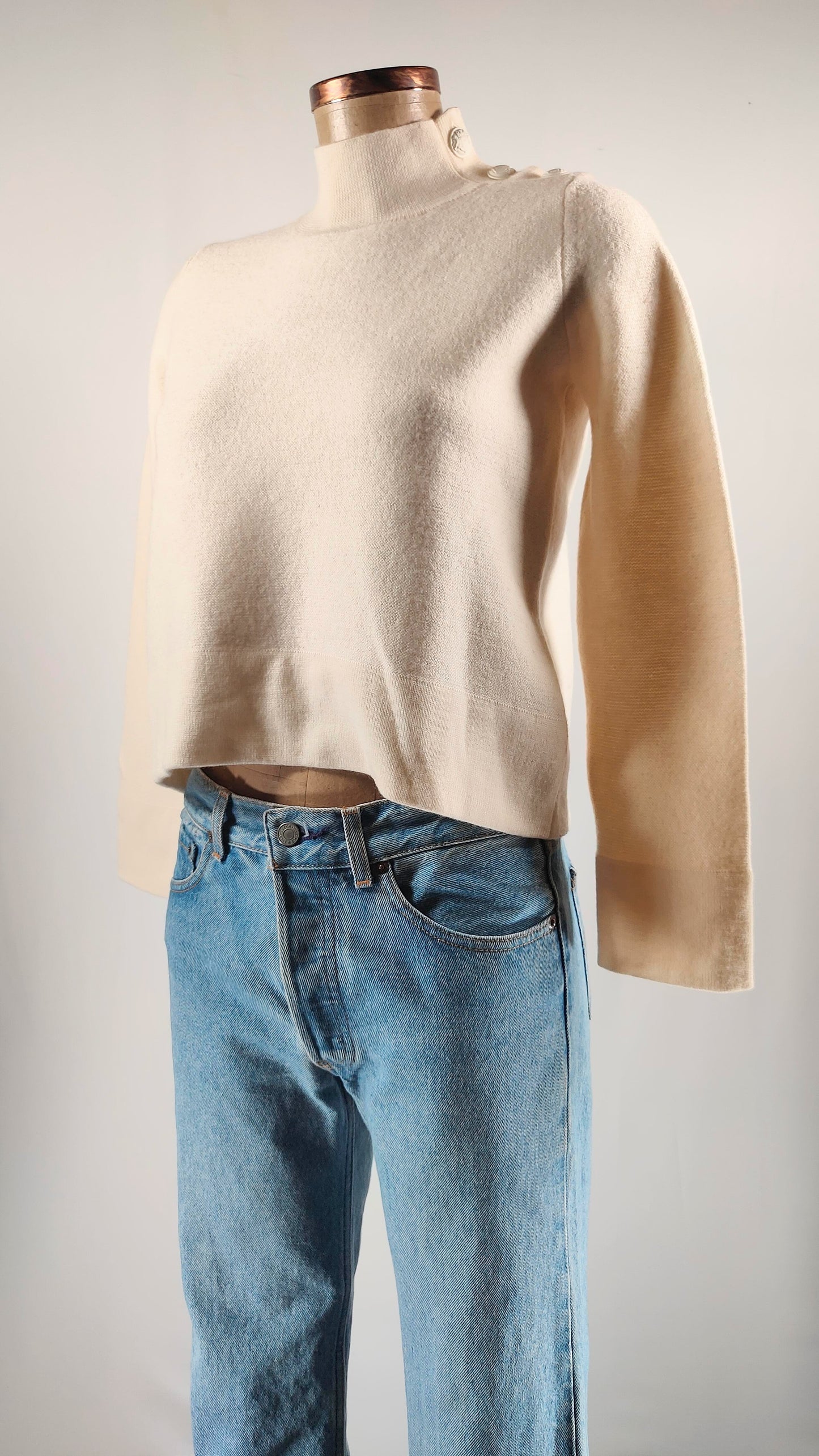 Jersey blanco cropped Apostrophe