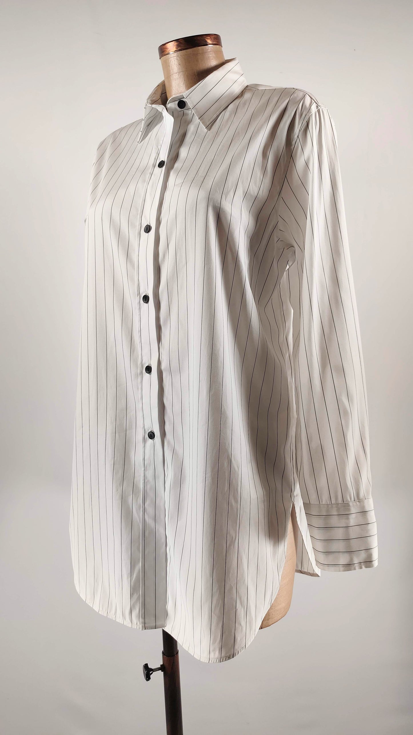 Camisa mezcla algodón doble raya