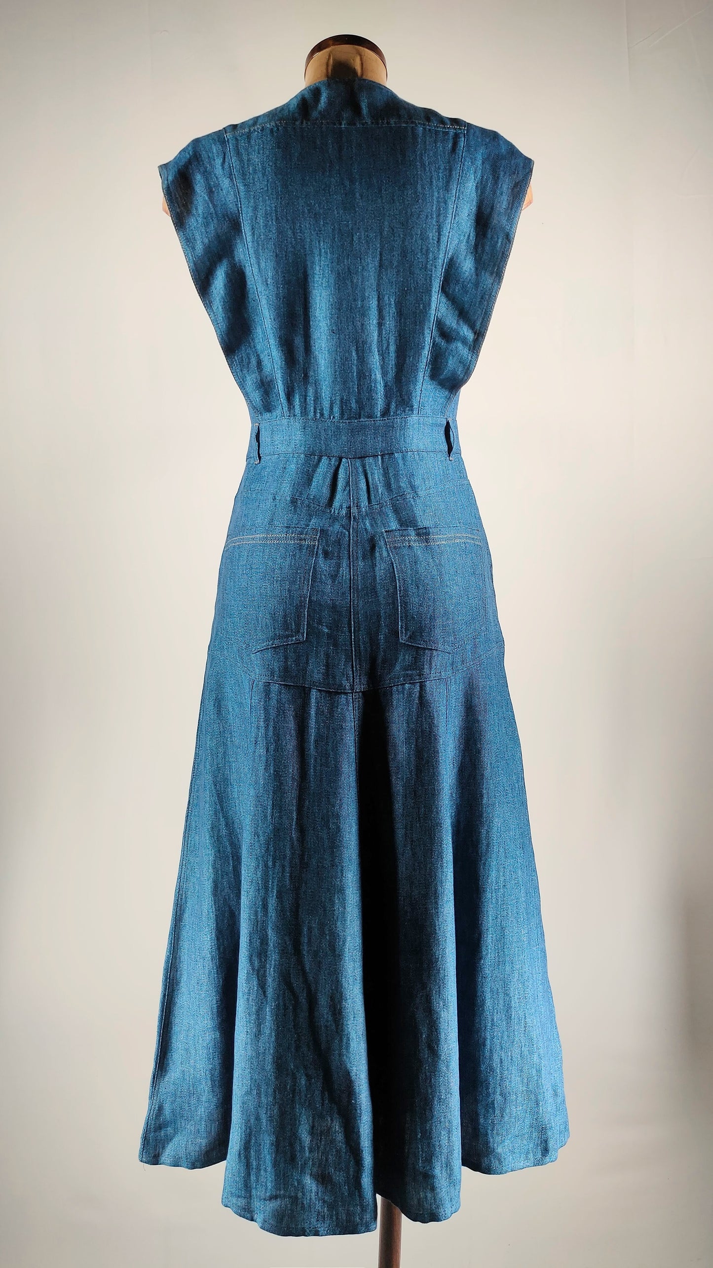 Vestido tejano con bolsillos Massimo Dutti