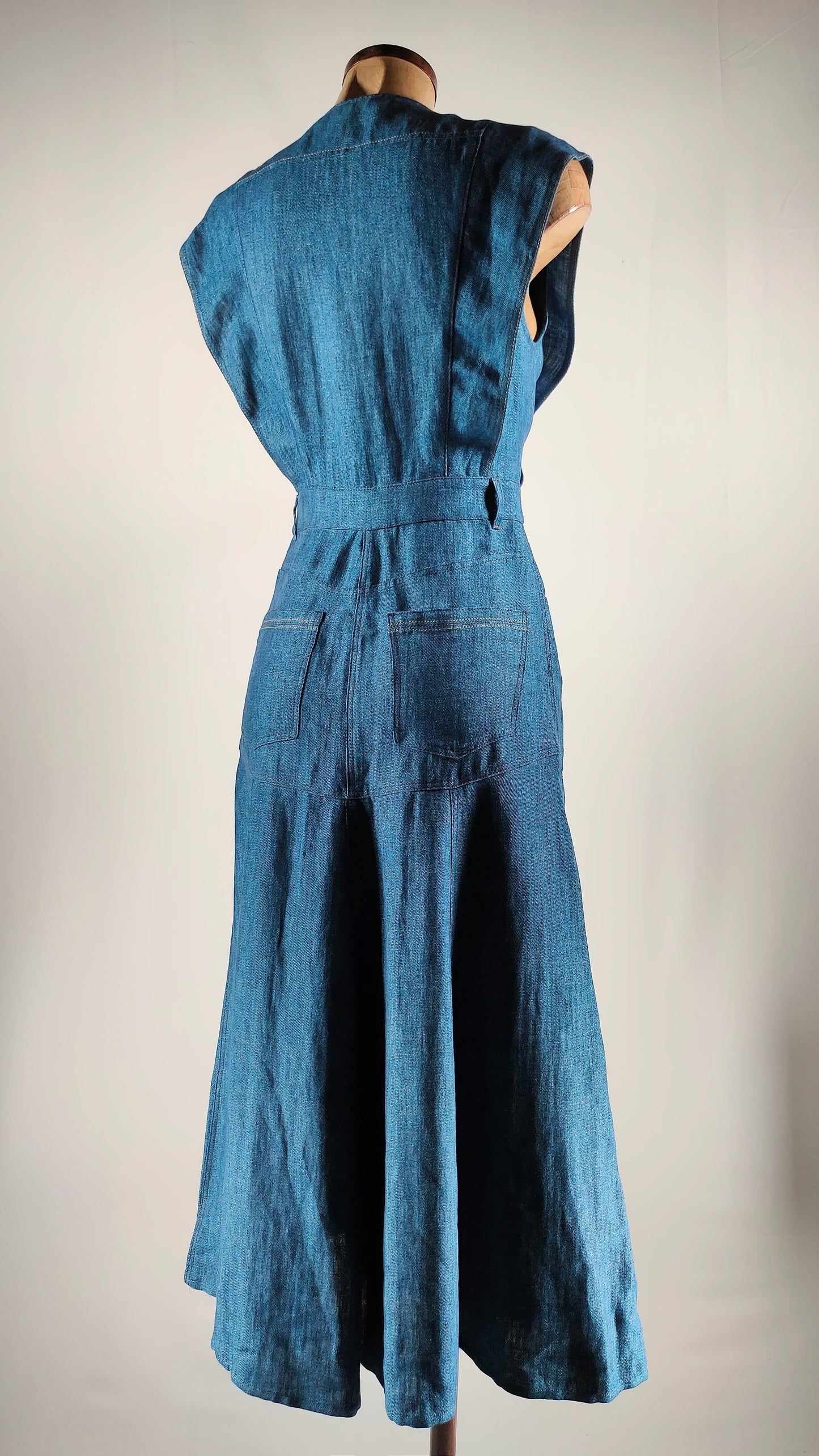 Vestido tejano con bolsillos Massimo Dutti