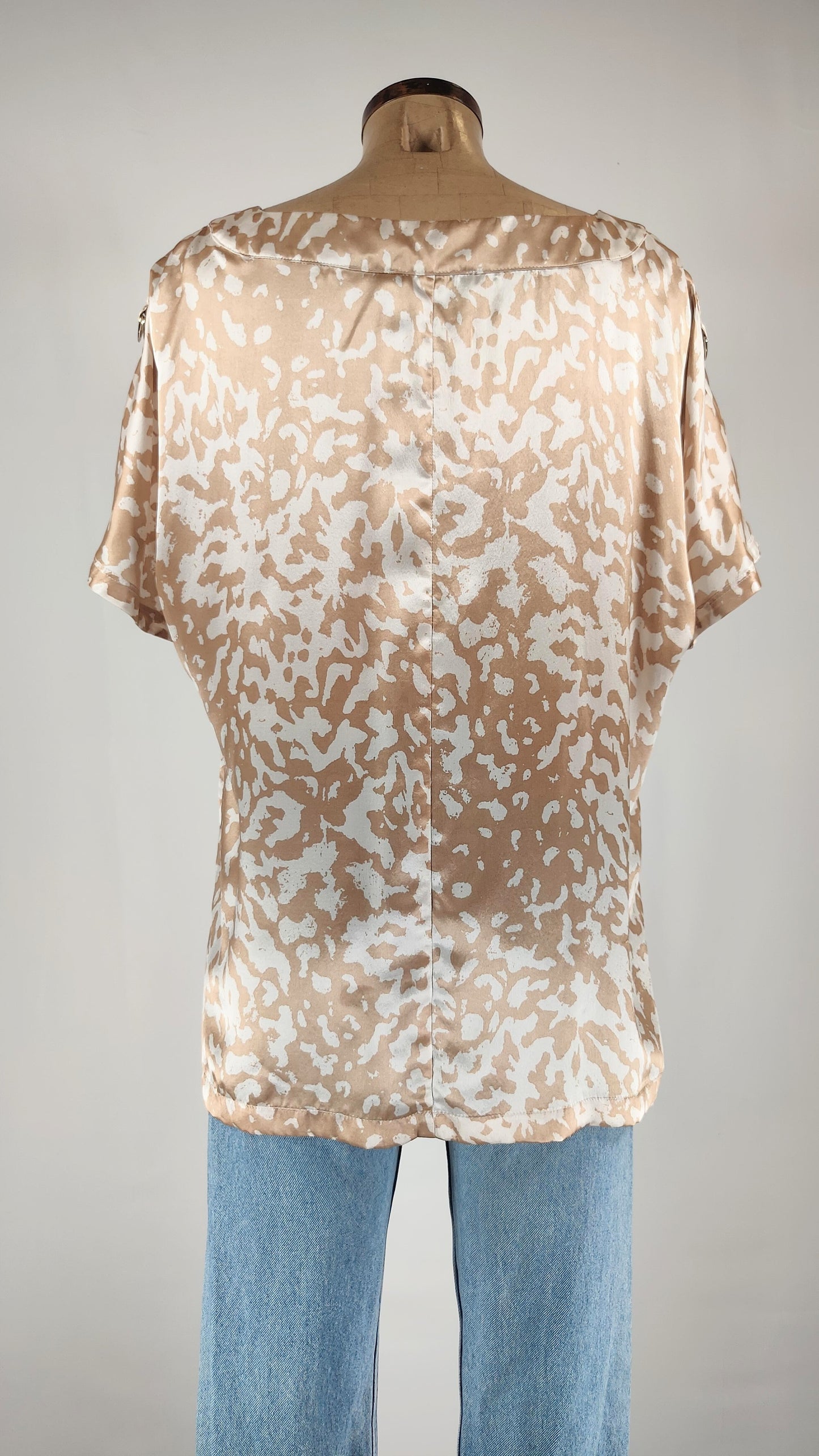 Blusa con efecto satén holgada