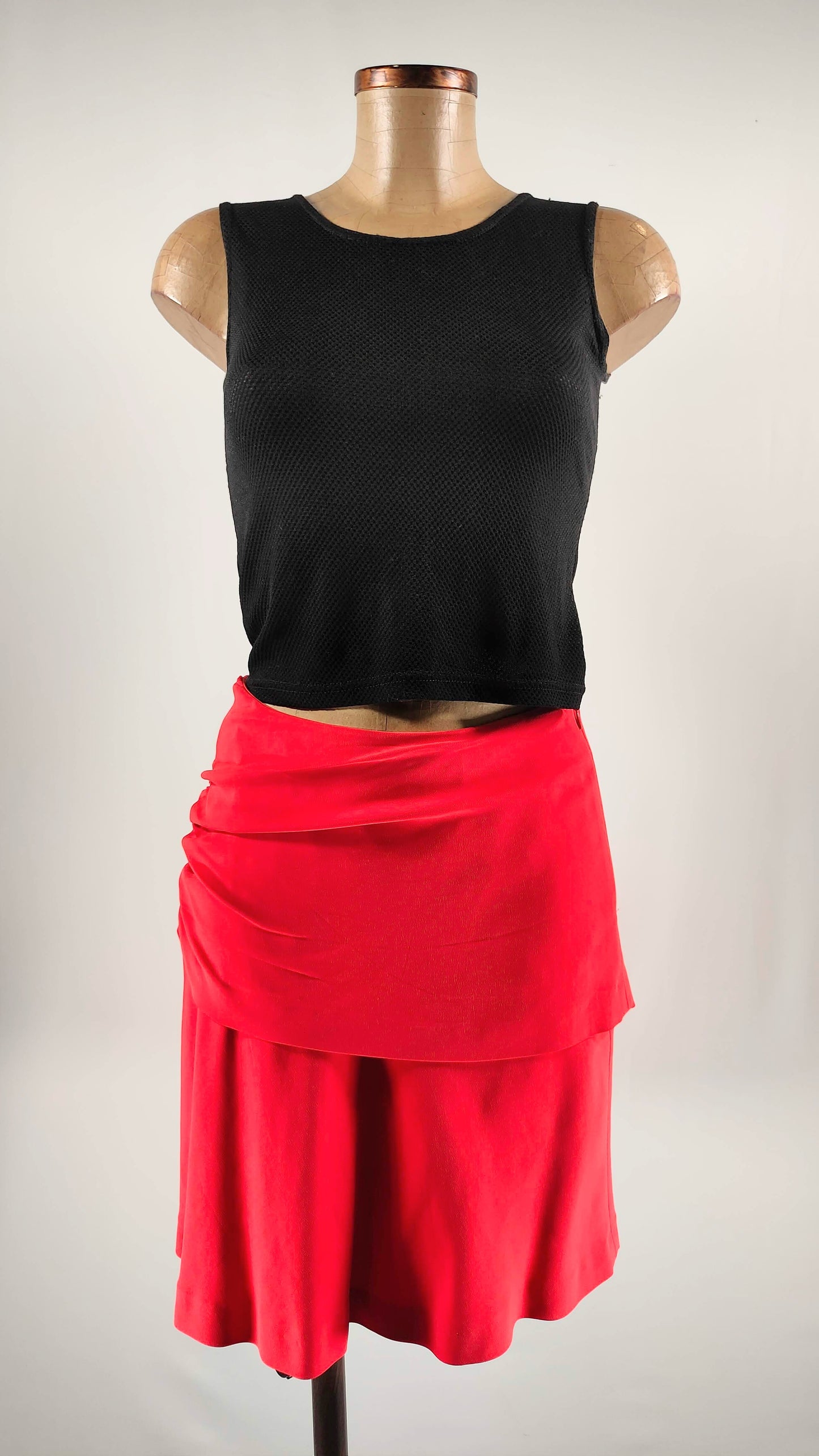 Falda coral Massimo Dutti