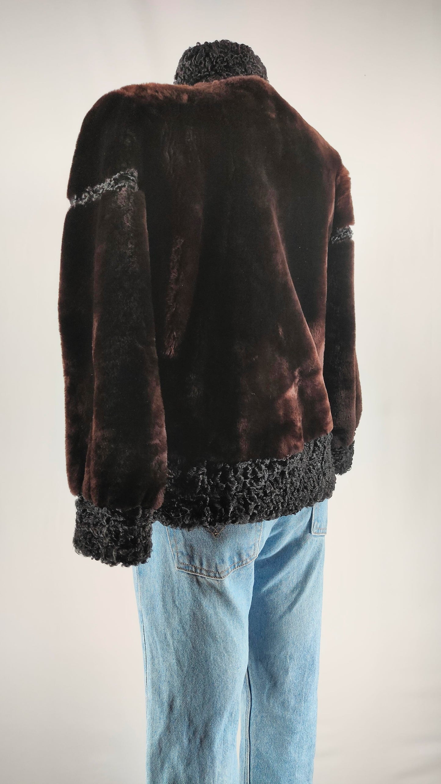 Chaqueta vintage de terciopelo marrón