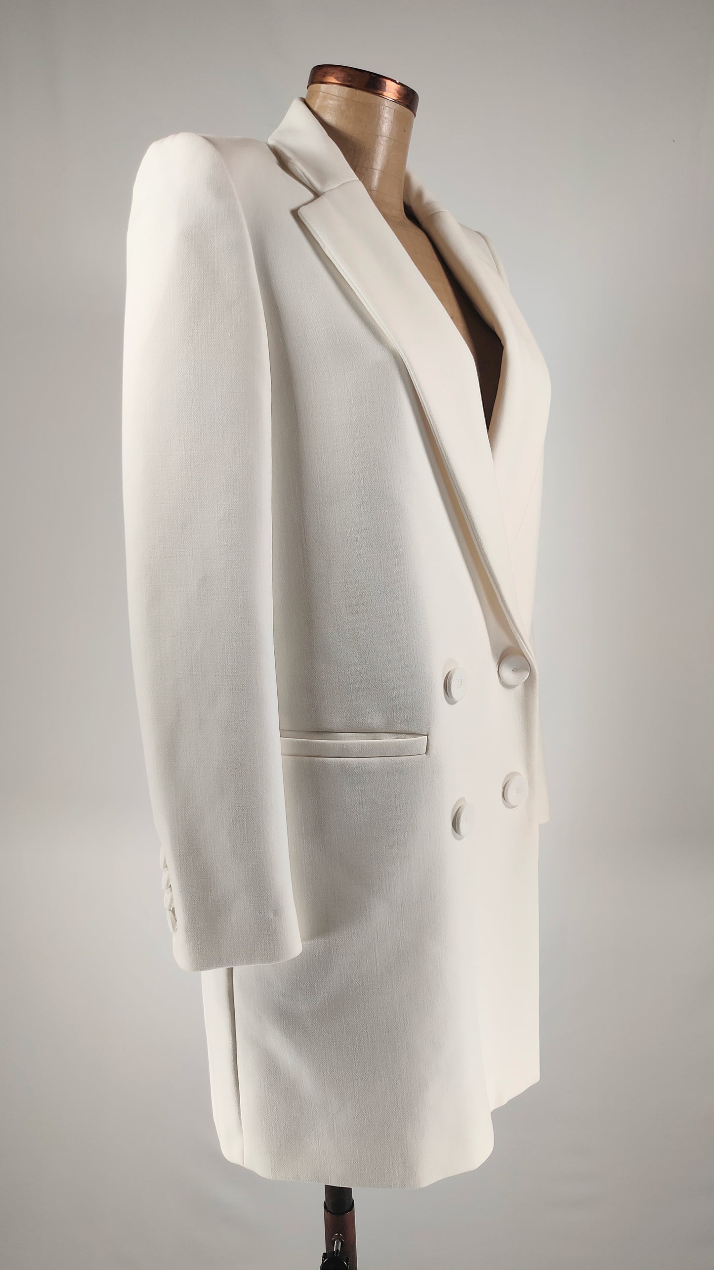 Blazer blanco con bolsillo