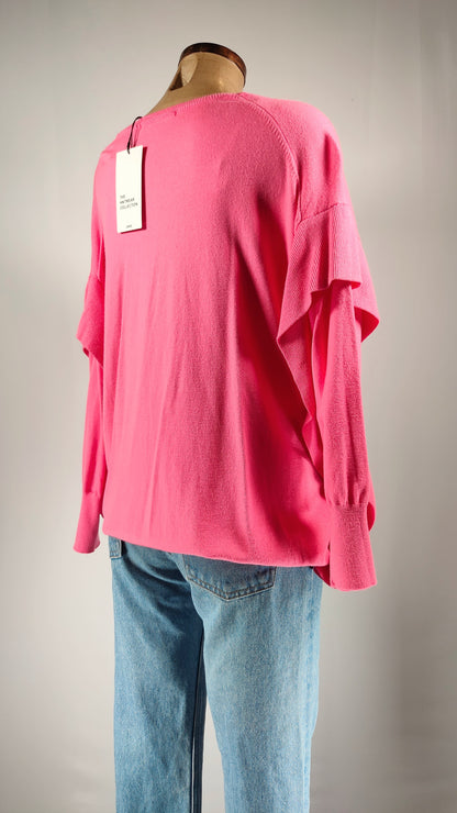 Jersey fucsia con adorno de volante