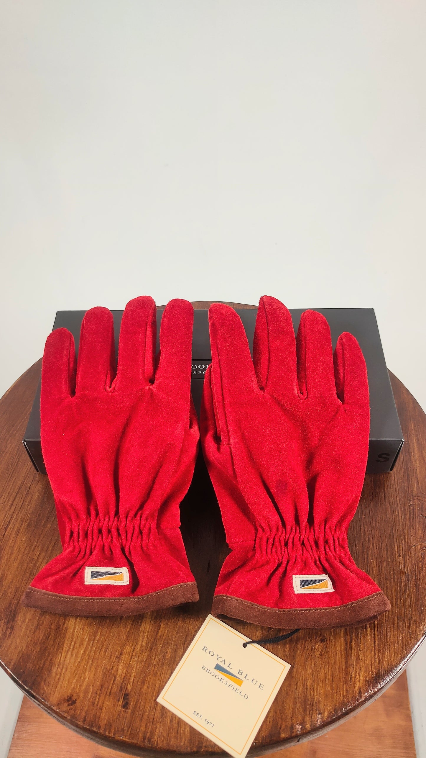 Guantes rojos de piel Brooksfield