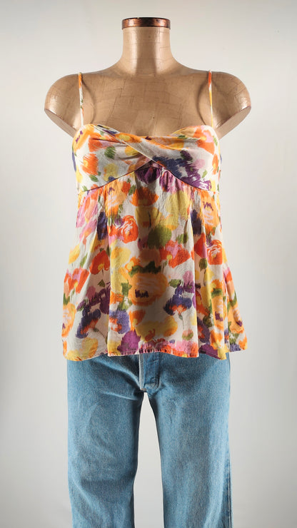 Top Mango multicolor estampado floral