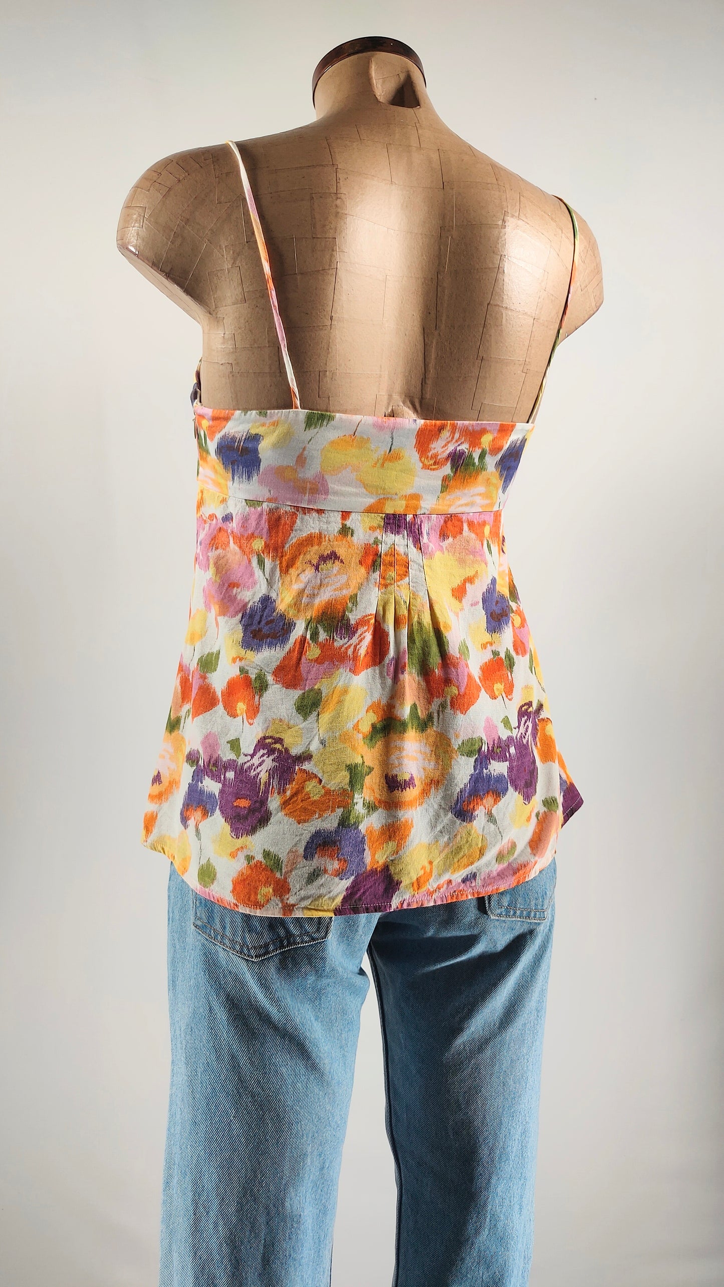 Top Mango multicolor estampado floral