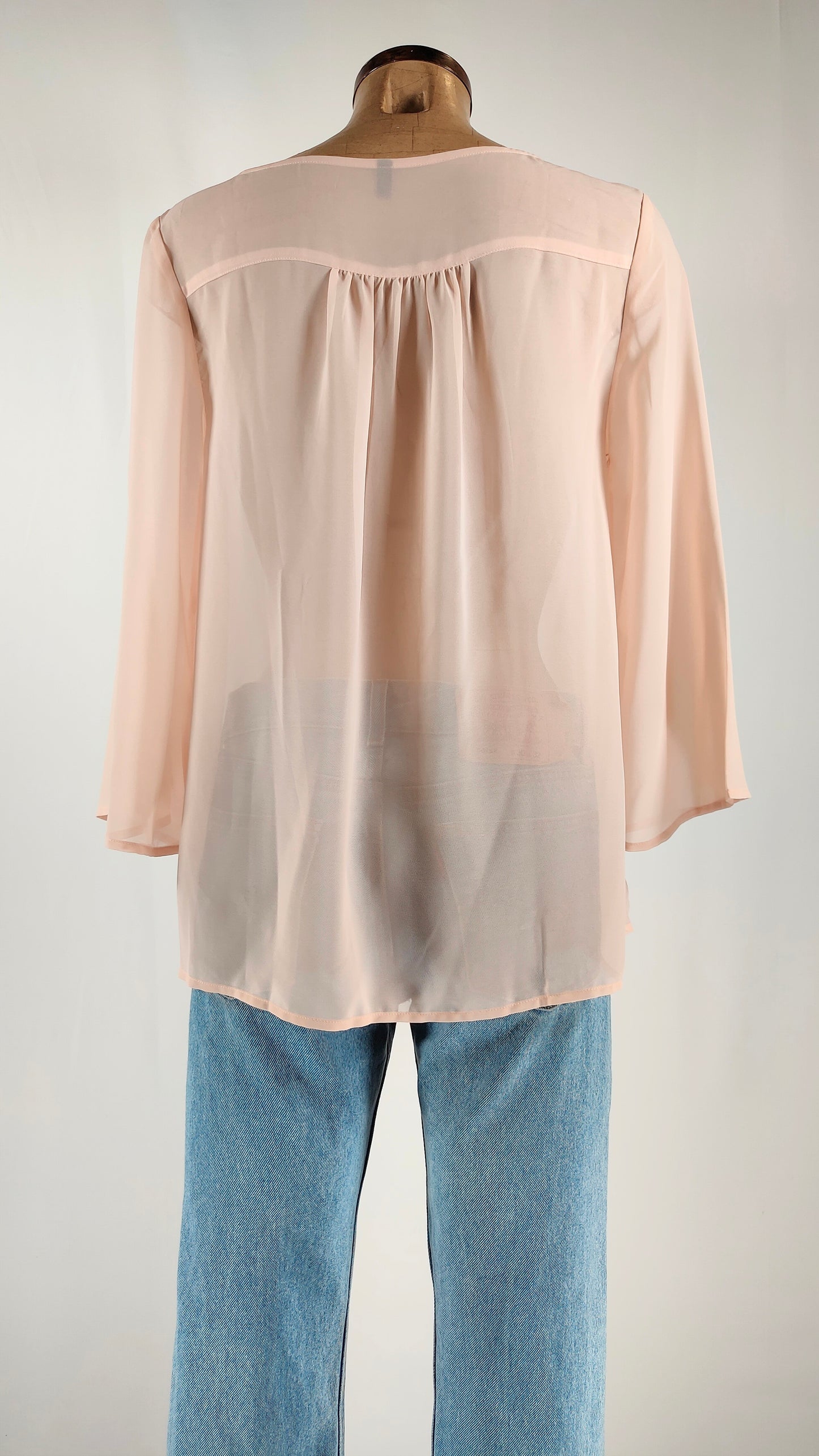 Blusa semitransparente rosa Benetton