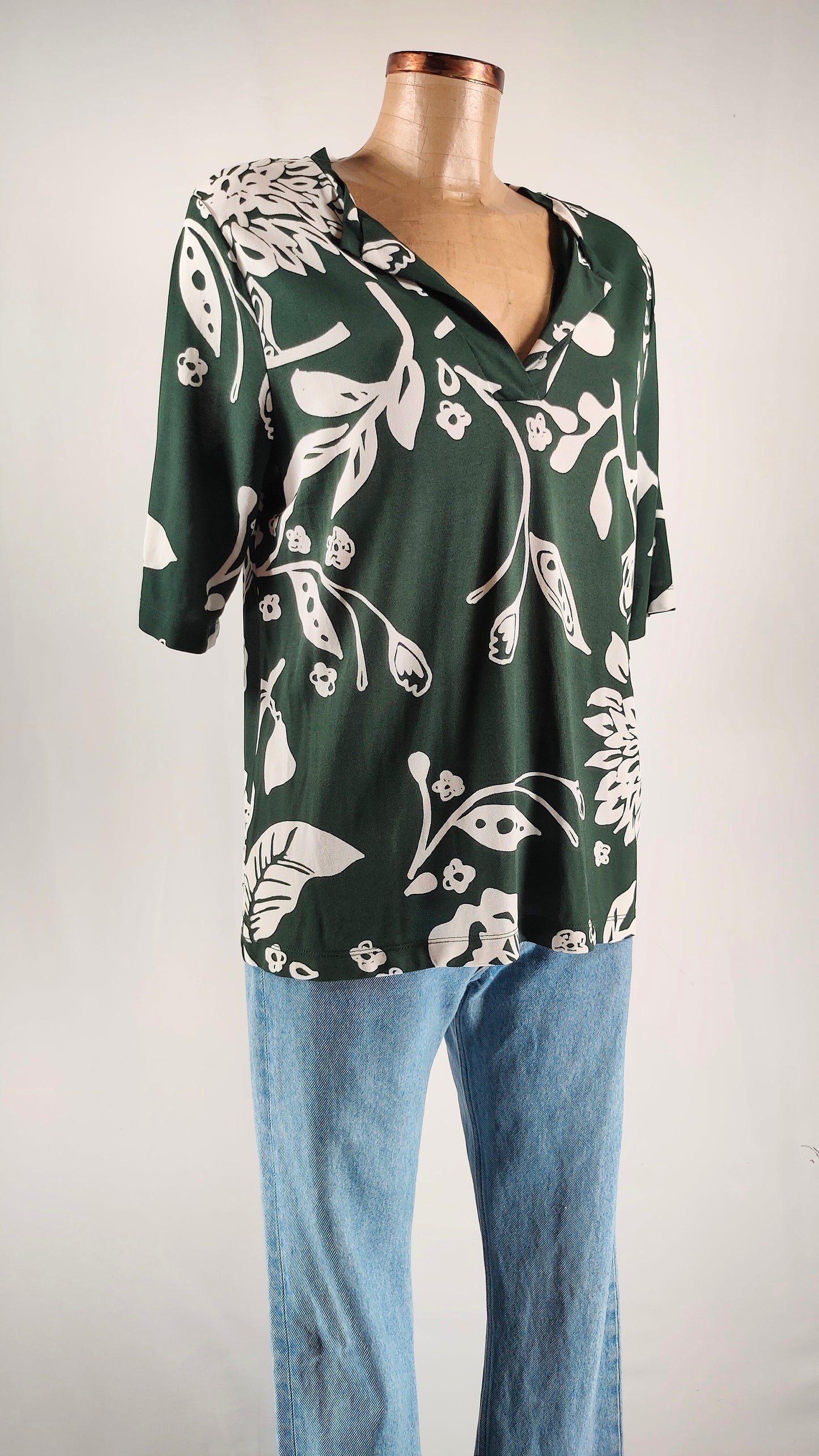 Camiseta Hawaiana verde