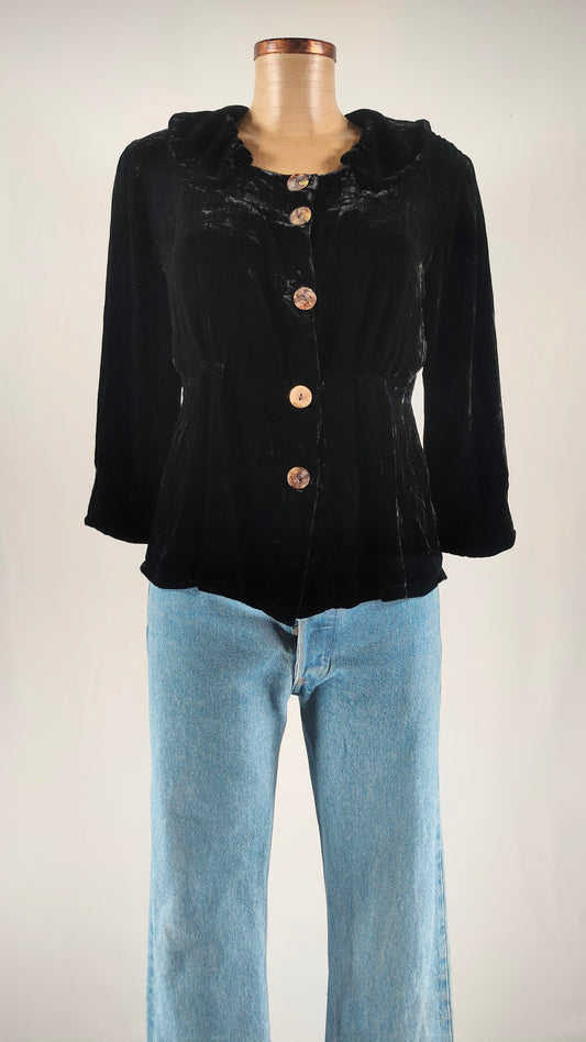 Chaqueta de terciopelo negro