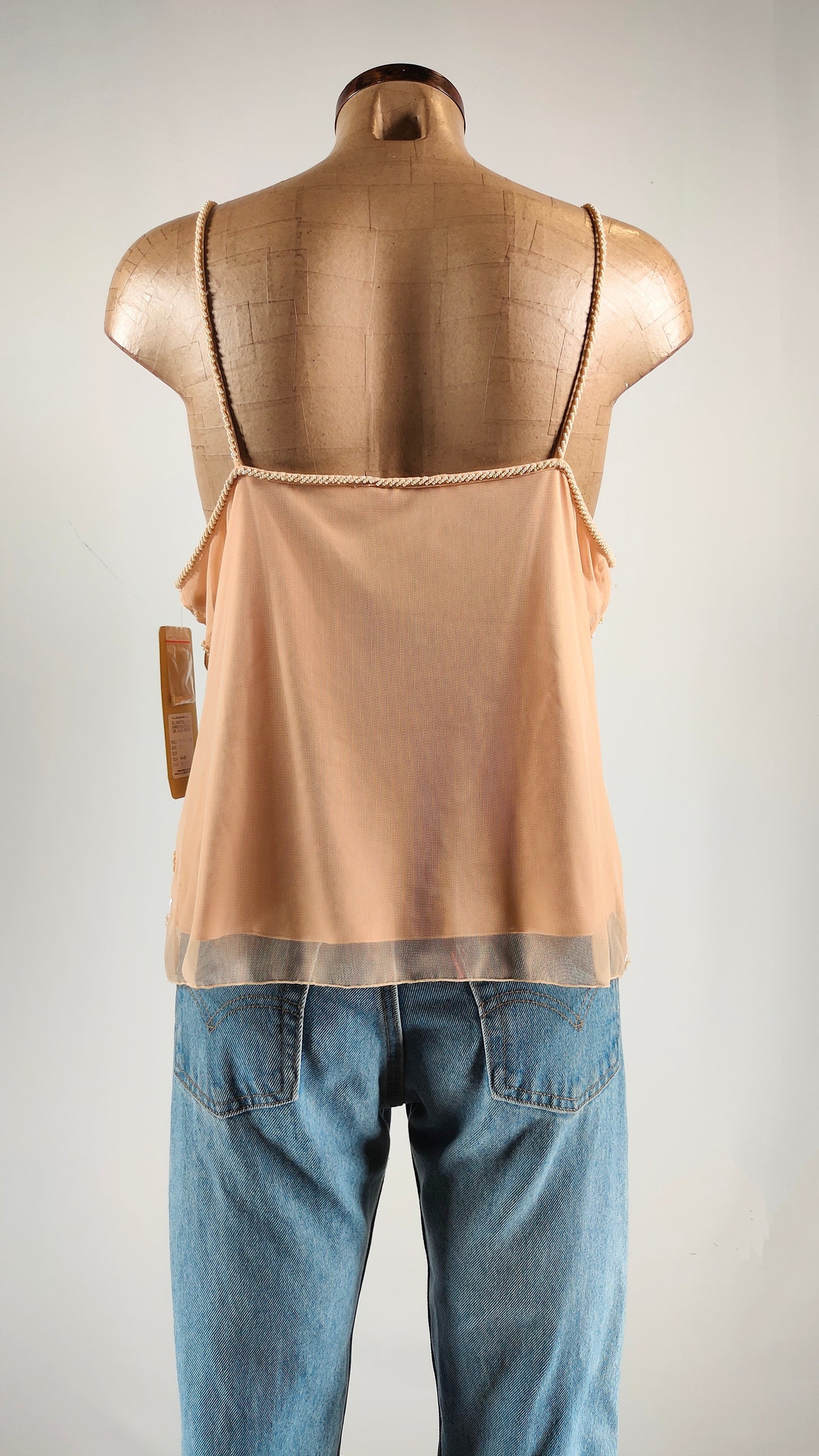 Top nude con apliques Passione