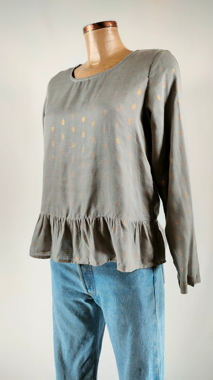 Blusa Tiffosi gris estampada