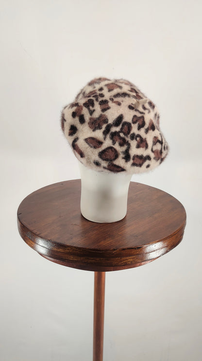 Boina animal print angora