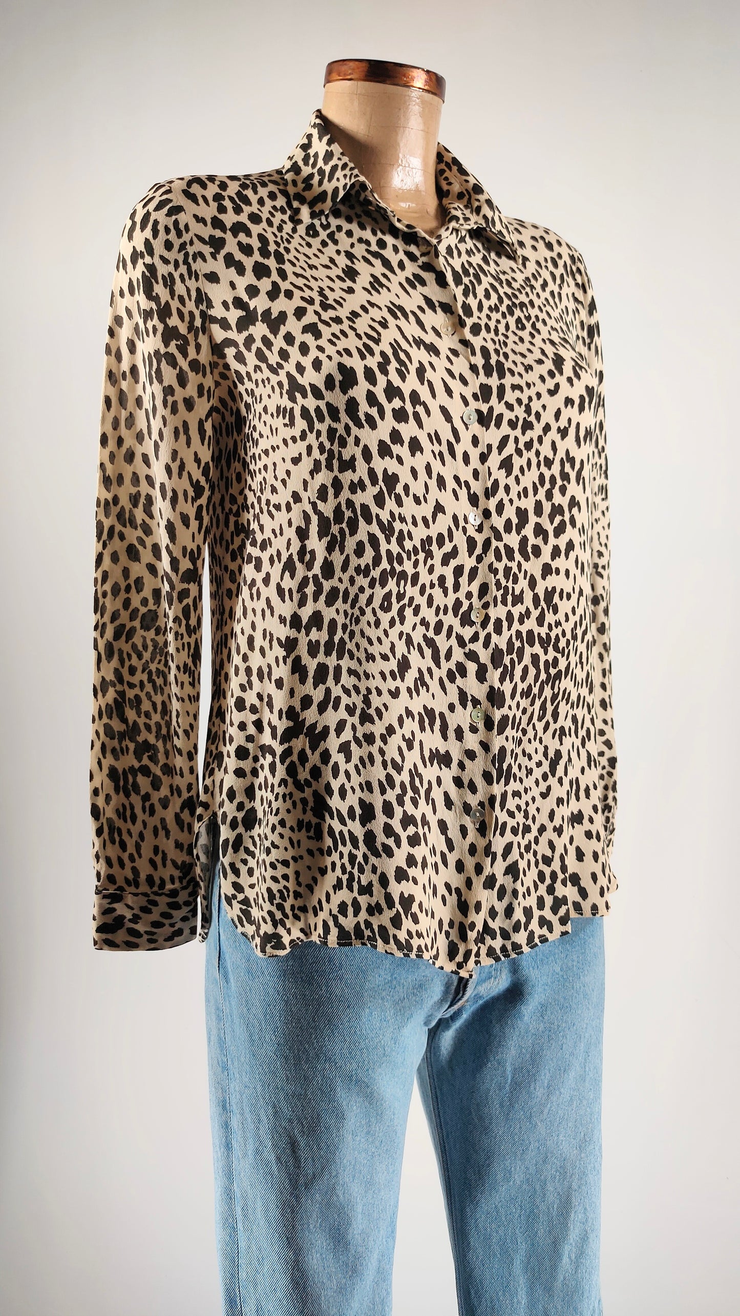 Camisa estampado leopardo Massimo Dutti