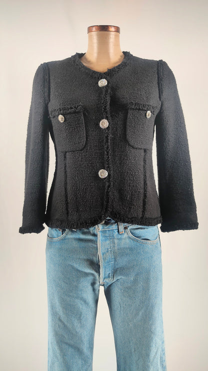 Chaqueta Tweed Zara negra