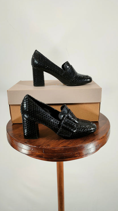 Zapatos de piel Lurueña azul navy