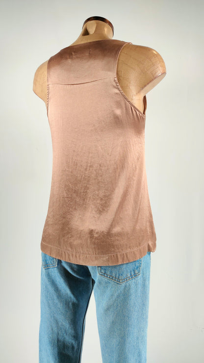 Top de seda cobre