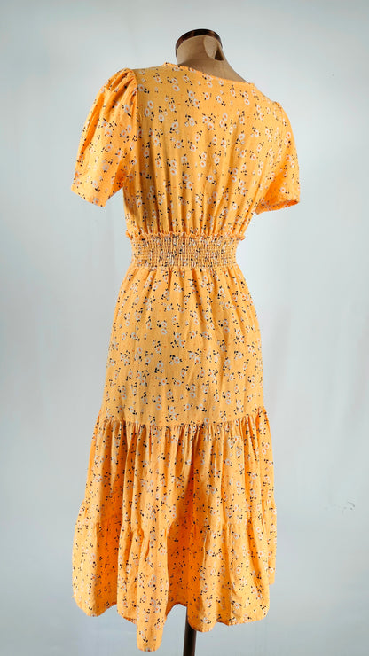 Vestido amarillo vintage Reyon