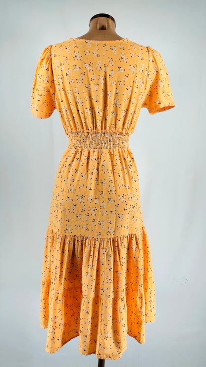 Vestido amarillo vintage Reyon