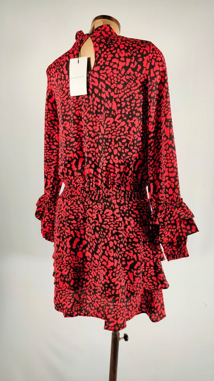 Vestido animal print rojo y negro Loavies