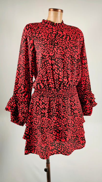 Vestido animal print rojo y negro Loavies
