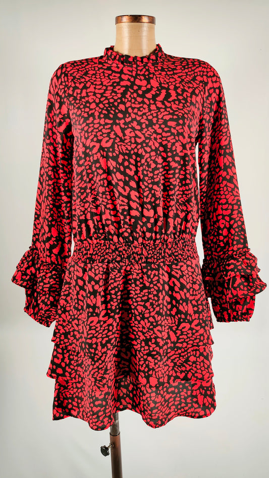 Vestido animal print rojo y negro Loavies